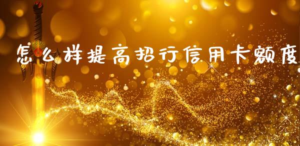 怎么样提高招行信用卡额度_https://wap.hpmsj.cn_基金分析_第1张