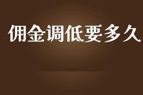 佣金调低要多久_https://wap.hpmsj.cn_债券投资_第1张