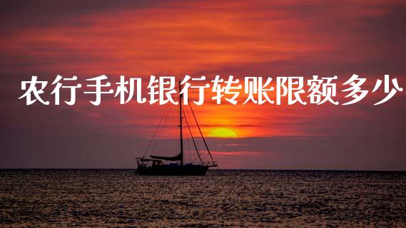 农行手机银行转账限额多少_https://wap.hpmsj.cn_基金分析_第1张