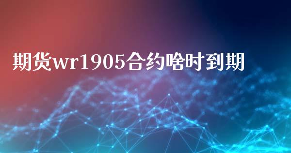 期货wr1905合约啥时到期_https://wap.hpmsj.cn_期货交易_第1张