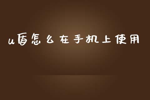 u盾怎么在手机上使用_https://wap.hpmsj.cn_财经时评_第1张