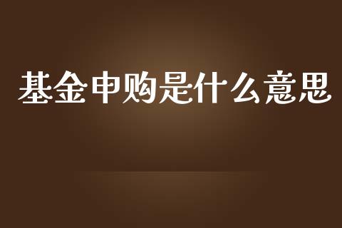 基金申购是什么意思_https://wap.hpmsj.cn_财经时评_第1张