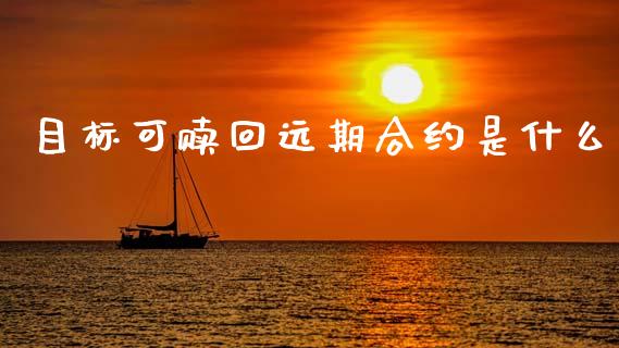 目标可赎回远期合约是什么_https://wap.hpmsj.cn_期货交易_第1张