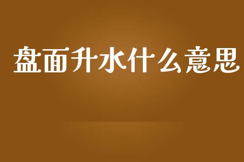 盘面升水什么意思_https://wap.hpmsj.cn_债券投资_第1张