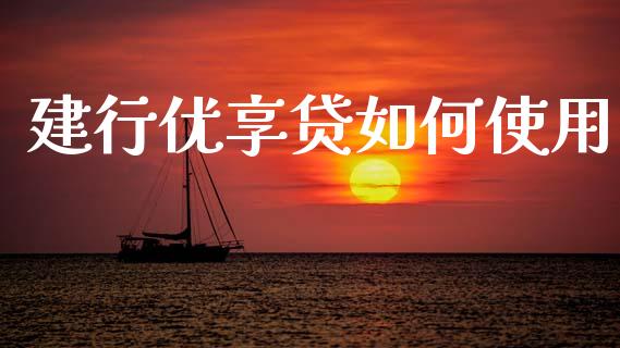 建行优享贷如何使用_https://wap.hpmsj.cn_期货交易_第1张