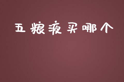 五粮液买哪个_https://wap.hpmsj.cn_财经时评_第1张