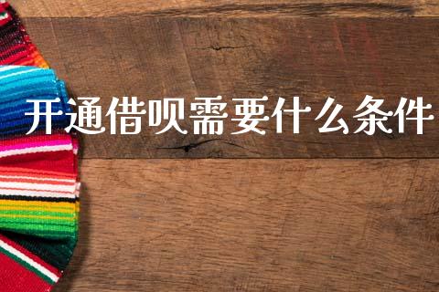 开通借呗需要什么条件_https://wap.hpmsj.cn_金融机构_第1张