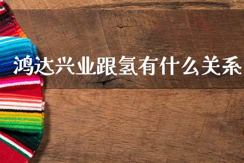 鸿达兴业跟氢有什么关系_https://wap.hpmsj.cn_基金分析_第1张