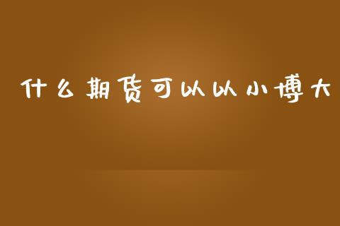 什么期货可以以小博大_https://wap.hpmsj.cn_金融机构_第1张