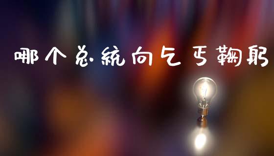 哪个总统向乞丐鞠躬_https://wap.hpmsj.cn_外汇汇率_第1张