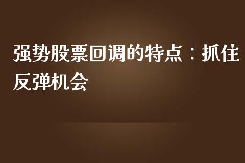 强势股票回调的特点：抓住反弹机会_https://wap.hpmsj.cn_外汇汇率_第1张