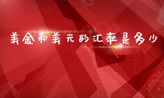 美金和美元的汇率是多少_https://wap.hpmsj.cn_财经时评_第1张