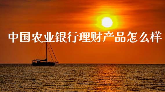 中国农业银行理财产品怎么样_https://wap.hpmsj.cn_金融机构_第1张