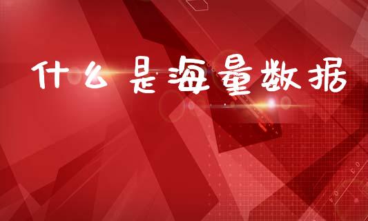什么是海量数据_https://wap.hpmsj.cn_债券投资_第1张