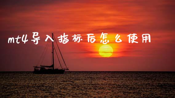 mt4导入指标后怎么使用_https://wap.hpmsj.cn_财经时评_第1张