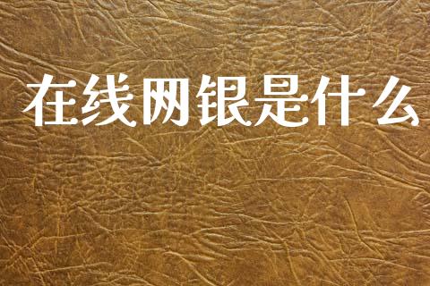 在线网银是什么_https://wap.hpmsj.cn_外汇汇率_第1张