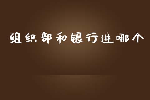 组织部和银行进哪个_https://wap.hpmsj.cn_期货交易_第1张