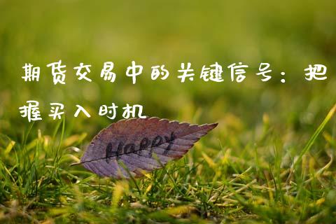 期货交易中的关键信号：把握买入时机_https://wap.hpmsj.cn_期货交易_第1张