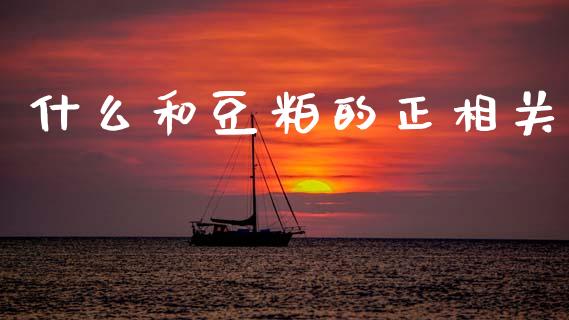 什么和豆粕的正相关_https://wap.hpmsj.cn_基金分析_第1张