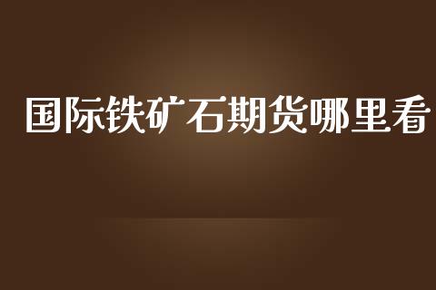 国际铁矿石期货哪里看_https://wap.hpmsj.cn_期货交易_第1张