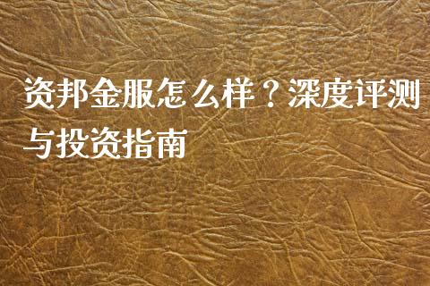 资邦金服怎么样？深度评测与投资指南_https://wap.hpmsj.cn_债券投资_第1张