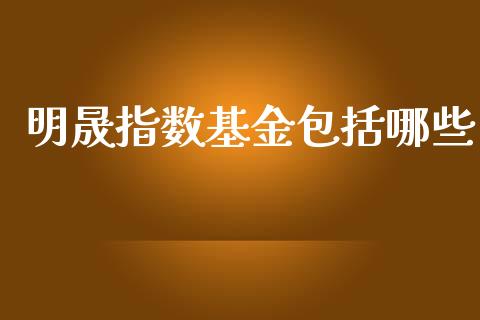 明晟指数基金包括哪些_https://wap.hpmsj.cn_期货交易_第1张