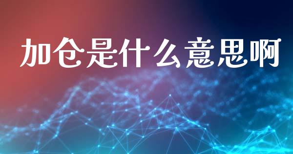 加仓是什么意思啊_https://wap.hpmsj.cn_金融机构_第1张