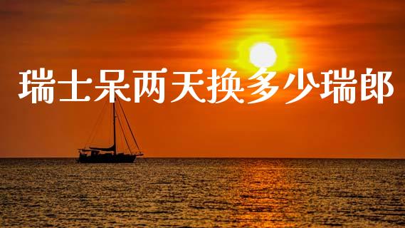 瑞士呆两天换多少瑞郎_https://wap.hpmsj.cn_基金分析_第1张