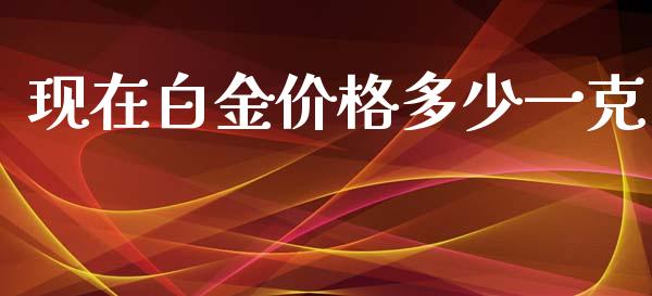 现在白金价格多少一克_https://wap.hpmsj.cn_财经时评_第1张