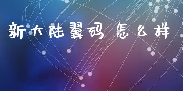 新大陆翼码 怎么样_https://wap.hpmsj.cn_财经时评_第1张