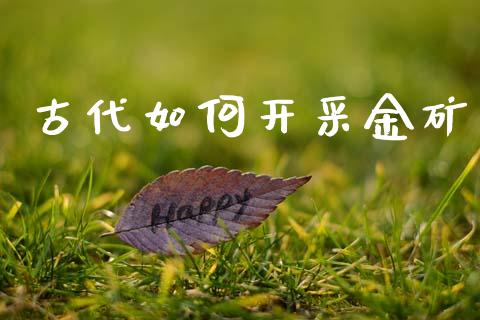 古代如何开采金矿_https://wap.hpmsj.cn_外汇汇率_第1张
